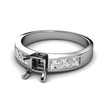 0.80CT Princess Cut Diamonds Engagement Ring