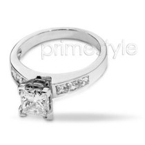 1.15CT Princess Cut Diamonds Engagement Ring