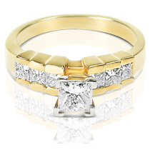 1.15CT Princess Cut Diamonds Engagement Ring