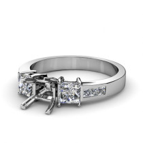 0.85CT Princess Cut Diamonds Engagement Ring