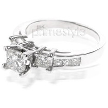 1.20CT Princess Cut Diamonds Engagement Ring