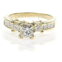 1.20CT Princess Cut Diamonds Engagement Ring