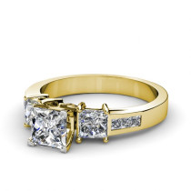 1.20CT Princess Cut Diamonds Engagement Ring