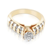 1.10CT Round Cut Diamonds Engagement Ring