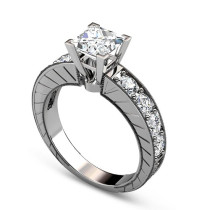 1.85CT Round Cut Diamonds Engagement Ring