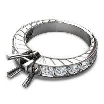 0.85CT Round Cut Diamonds Engagement Ring