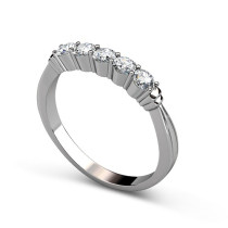 0.65CT Round Cut Diamond Wedding Band