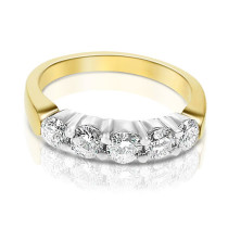 0.80CT Diamond Wedding Band - Round Cut Diamonds