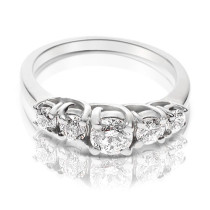 Round Cut 1.00CT Diamond Wedding Band