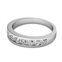 Diamond Round Cut Wedding Band - 0.80CT