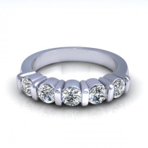 Diamond 0.80CT Round Cut Wedding Band