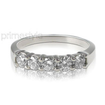 1.15CT Round Cut Diamond Wedding Band
