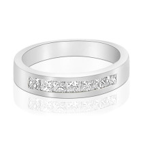 0.80CT Princess Cut Wedding Band