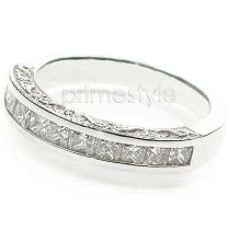 1.00CT Princess Cut Diamond Wedding Band