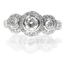 1.80CT Round Cut Diamonds Three Stone Ring