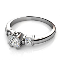 0.80CT Round Cut Diamonds Three Stone Ring