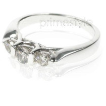 0.70CT Round Cut Diamonds Three Stone Ring