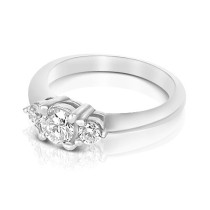 0.55CT Round Cut Diamonds Three Stone Ring