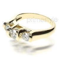 1.15CT Round Cut Diamonds Three Stone Ring