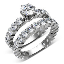 5.65CT Round Cut Diamonds Bridal Set