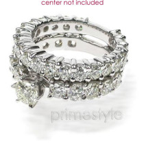 5.30CT Round Cut Diamonds Bridal Set