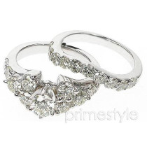 2.55CT Round Cut Diamonds Bridal Set