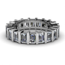 5.50CT Emerald Cut Diamonds Eternity Band