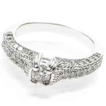1.00CT Round Cut Diamonds Engagement Ring
