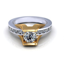 0.80CT Round Cut Diamonds Engagement Ring