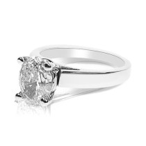 0.80CT Oval Cut Diamond Solitaire Ring