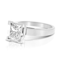 0.25CT Princess Cut Diamond Solitaire Ring