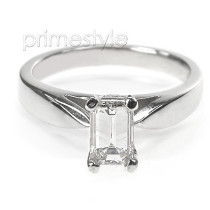 0.35CT Emerald Cut Diamond Solitaire Ring