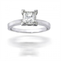 0.25CT Princess Cut Diamond Solitaire Ring