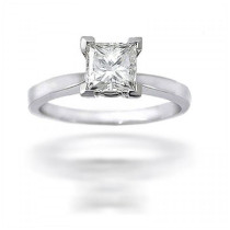 0.25CT Princess Cut Diamond Solitaire Ring