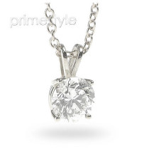 0.25CT Round Cut Diamond Solitaire Pendant