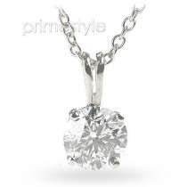 0.25CT Round Cut Diamond Solitaire Pendant