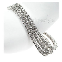 11.00CT Diamond Round Cut 14KT White Gold Tennis Bracelet