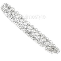 Diamonds Bracelet In 14KT White Gold (1.00CT Round Cut Diamonds)