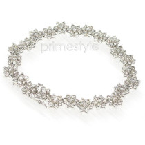 Diamonds Bracelet - 14KT White Gold and 5.20CT Round Cut Diamond