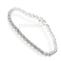 Diamond Round Cut Tennis Bracelet In 14KT White Gold