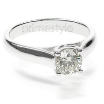 0.35CT Round Cut Diamond Solitaire Ring