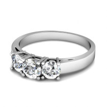 0.50CT Round Cut Diamonds Three Stone Ring