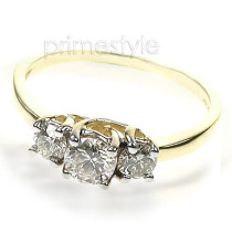 0.50CT Round Cut Diamonds Three Stone Ring