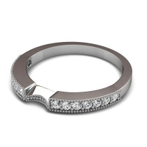 0.50CT Round Cut Diamond Wedding Band