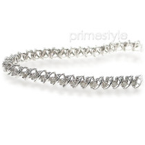 Tennis Bracelet In 1.00CT Round Cut Diamonds 14KT White Gold