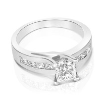 2.20CT Princess Cut Diamonds Engagement Ring