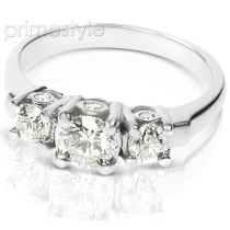 1.55CT Round Cut Diamonds Three Stone Ring