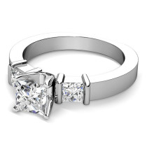 1.30CT Princess Cut Diamonds Engagement Ring