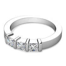 1.05CT Princess Cut Diamond Wedding Band