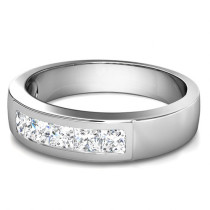 1.00CT Princess Cut Diamond Men's Wedding Band
